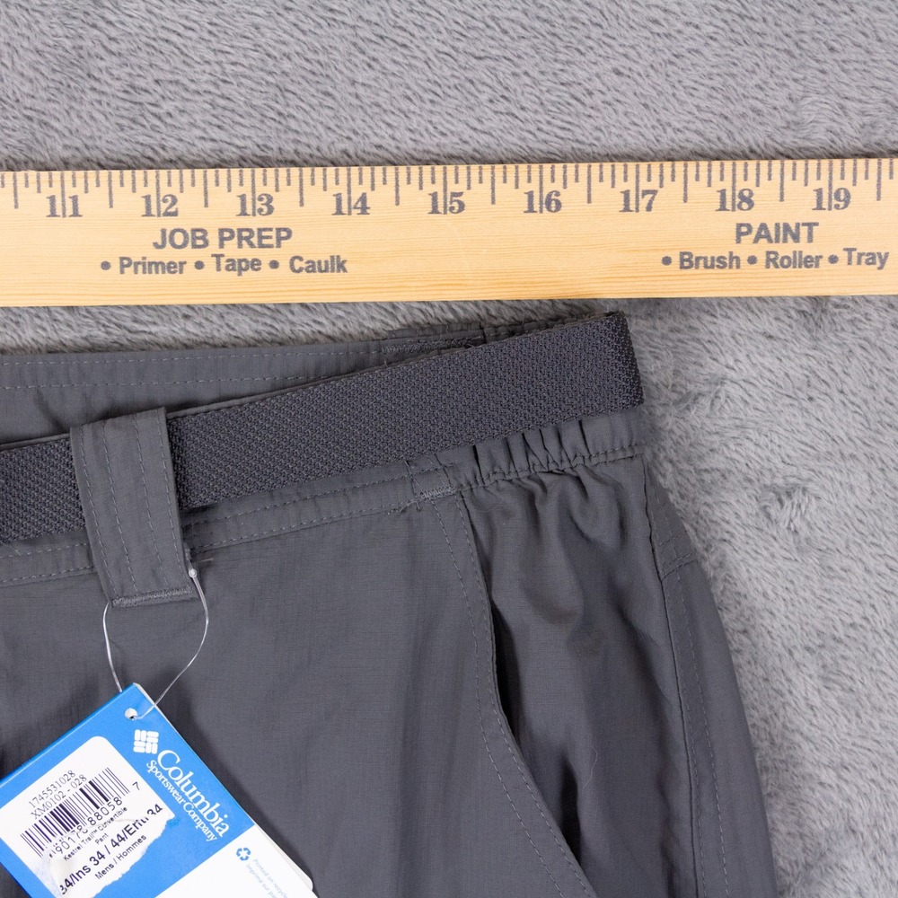 NWT Columbia Kestrel Trail Convertible Pants Mens 34x34 Grey Nylon UPF 50 - Picture 11 of 15